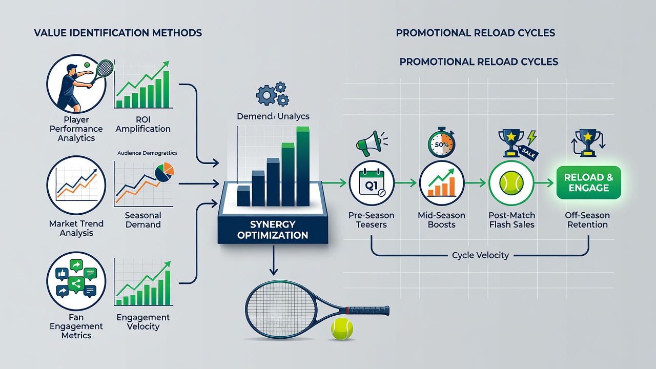 Data charts showing tennis match statistics alongside reload promotion timelines for betting specialists