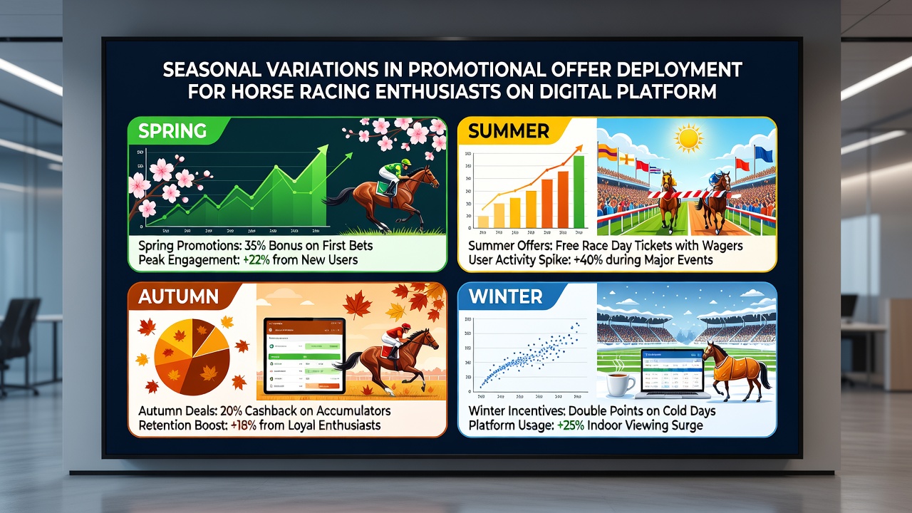 Analytics dashboard tracking seasonal changes in horse racing bonus offers on mobile devices